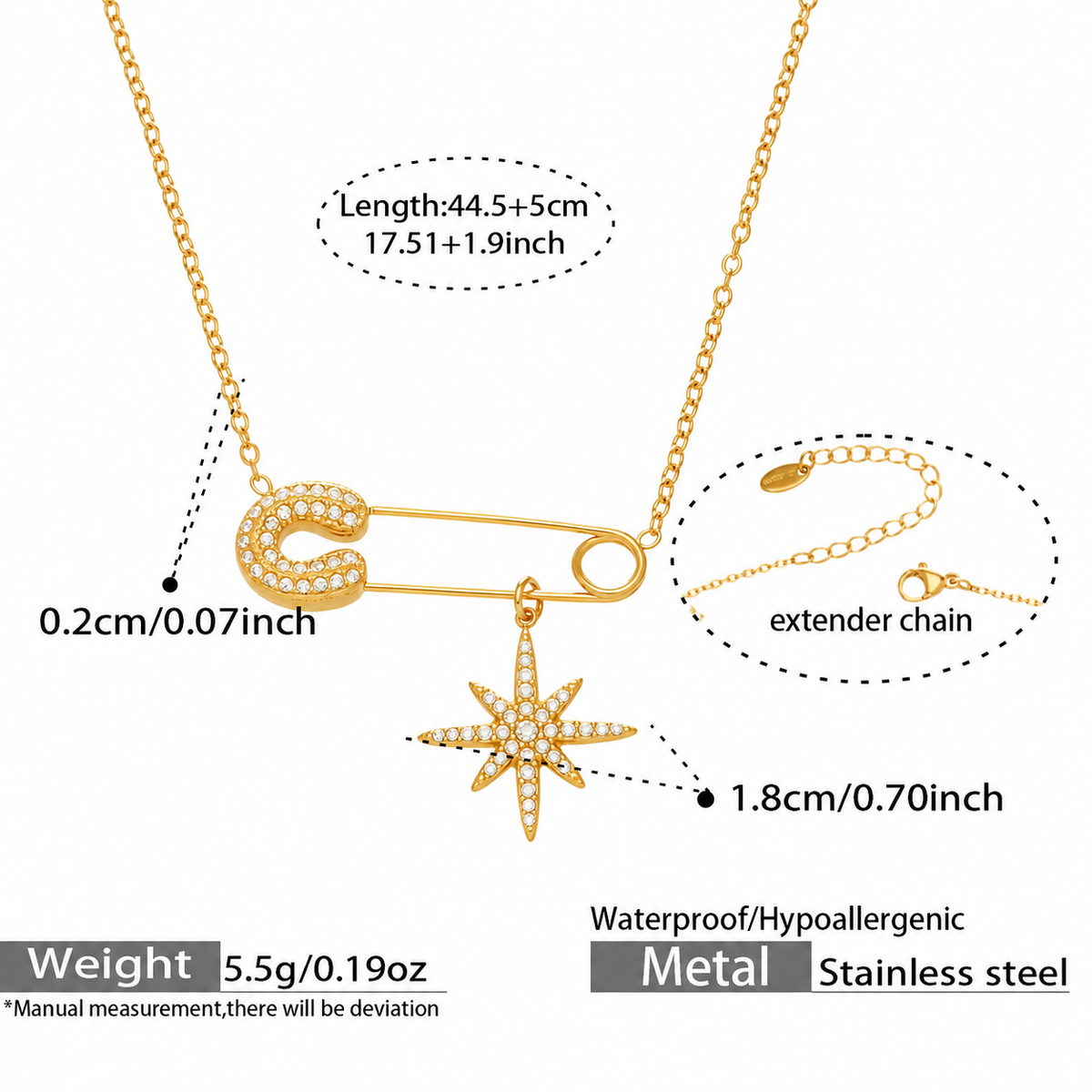 Celestia Pin Necklace