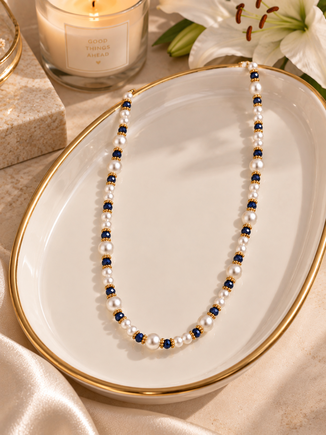 Indigo Pearl Necklace