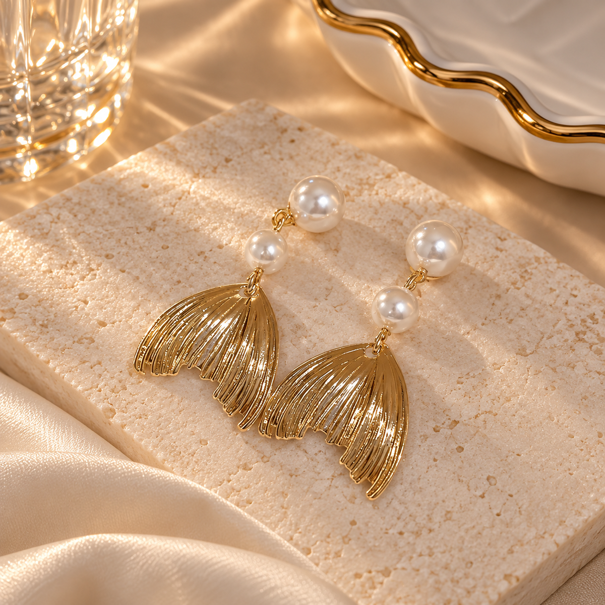 Opaline Fan Earrings