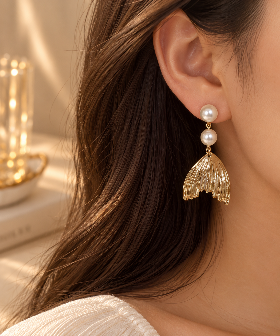 Opaline Fan Earrings