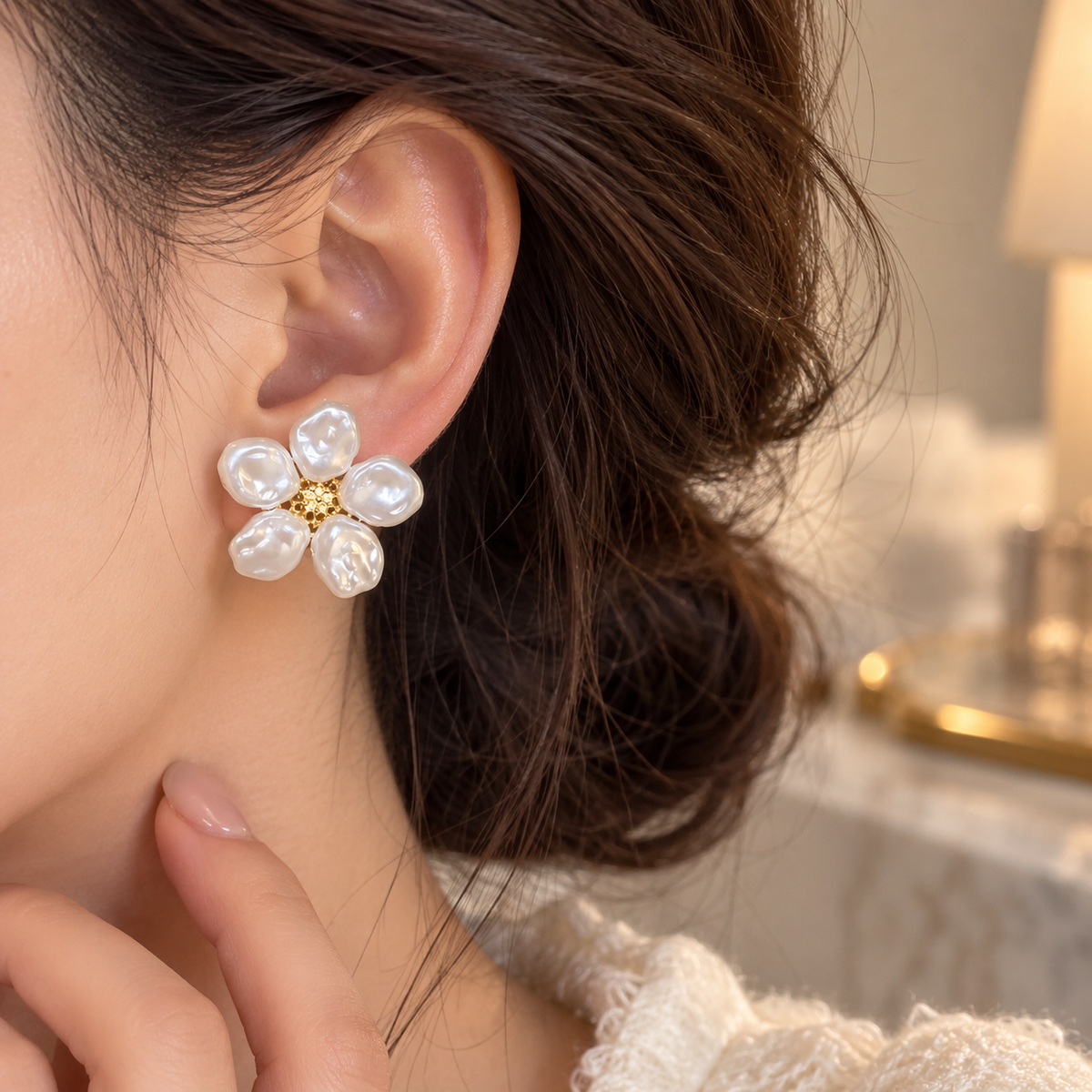 Pearl Blossom Earrings