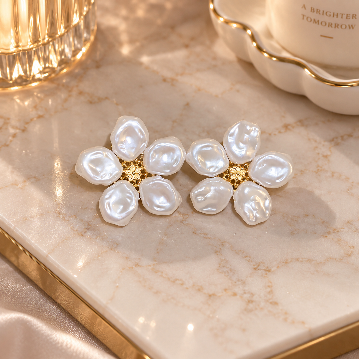Pearl Blossom Earrings