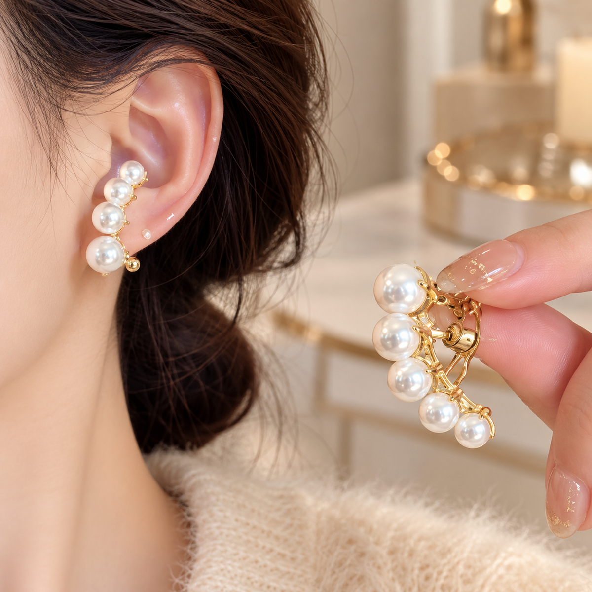 Pearl Cascade Earrings