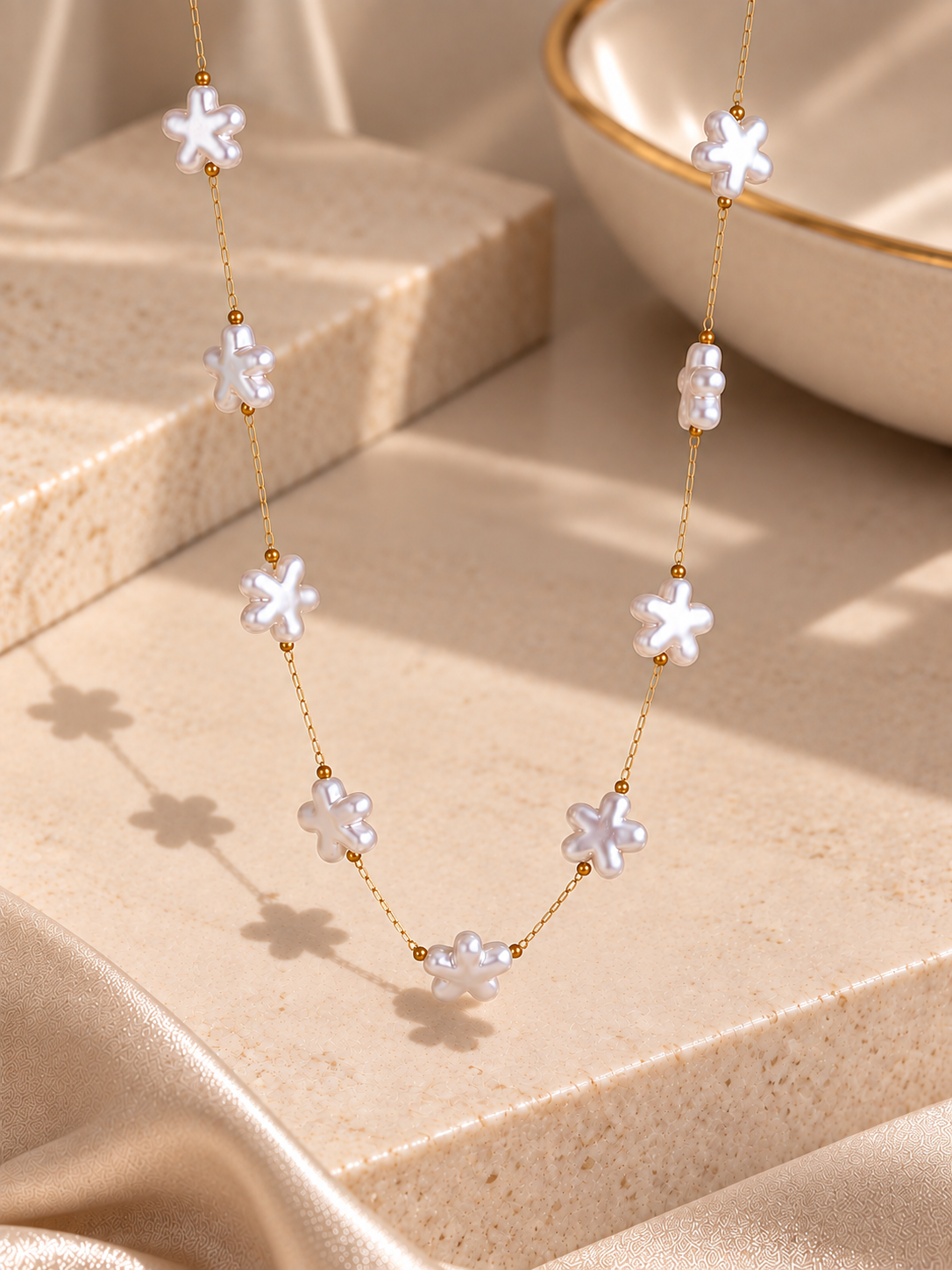 Pearl Petal Necklace