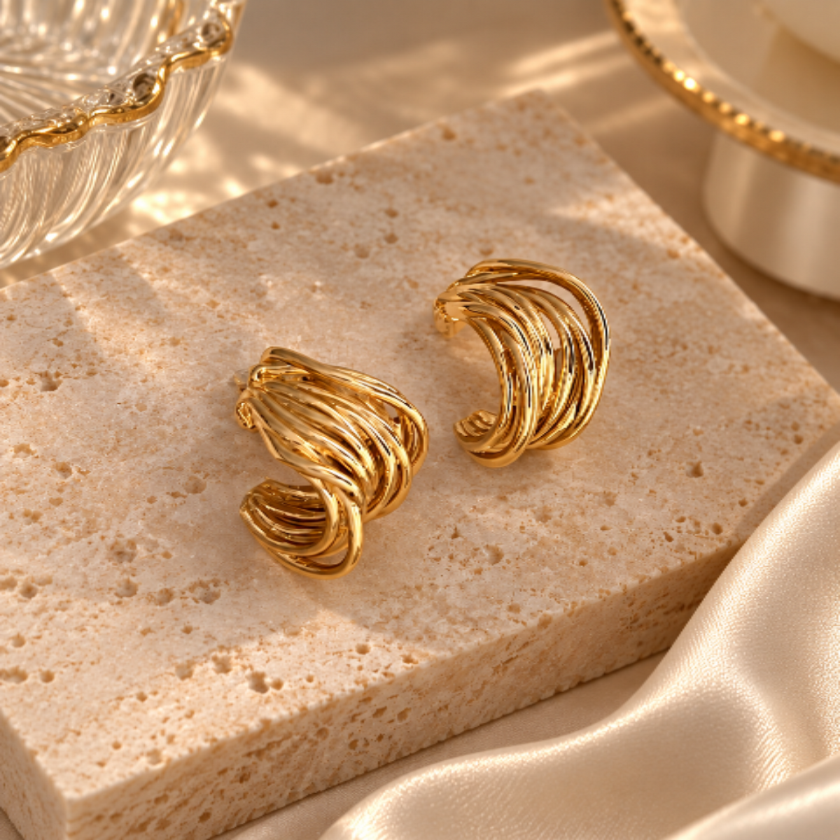 Sienna Weave Hoops
