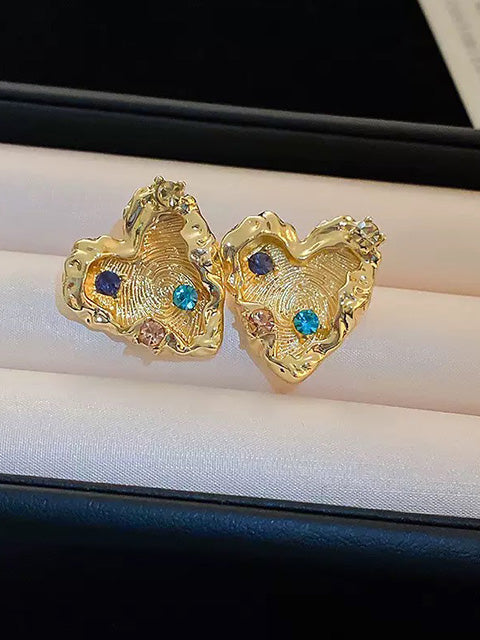 Azure Heart Studs