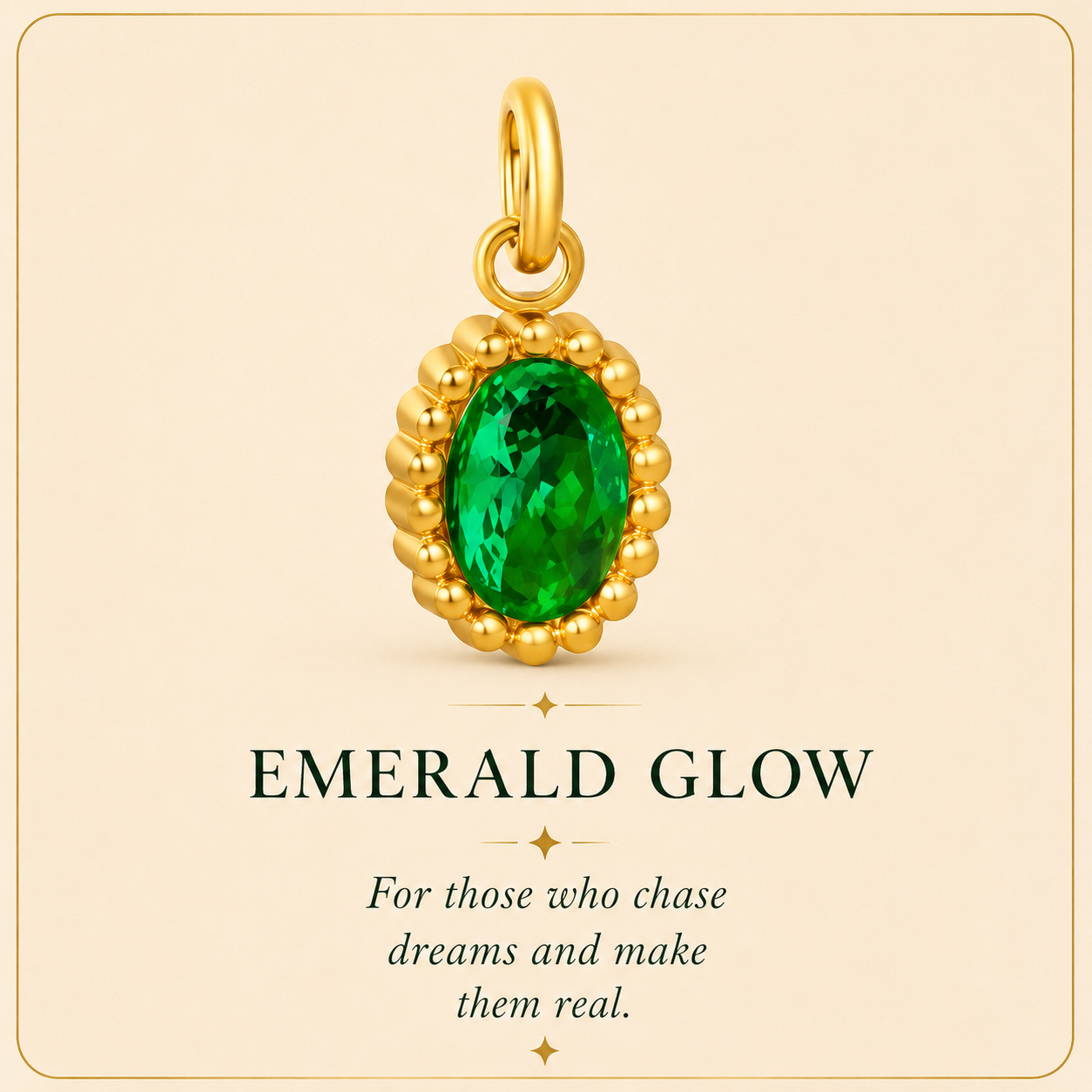 Emerald Glow Charm